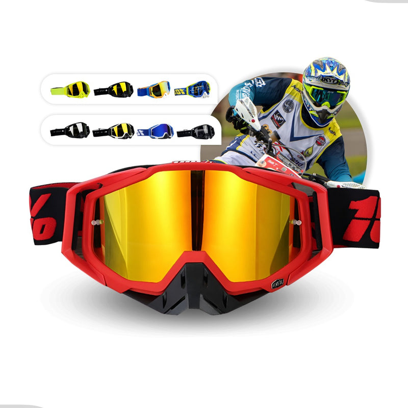 Óculos Motocross 100 Trilha Ciclismo Lente Espelhada/incolor