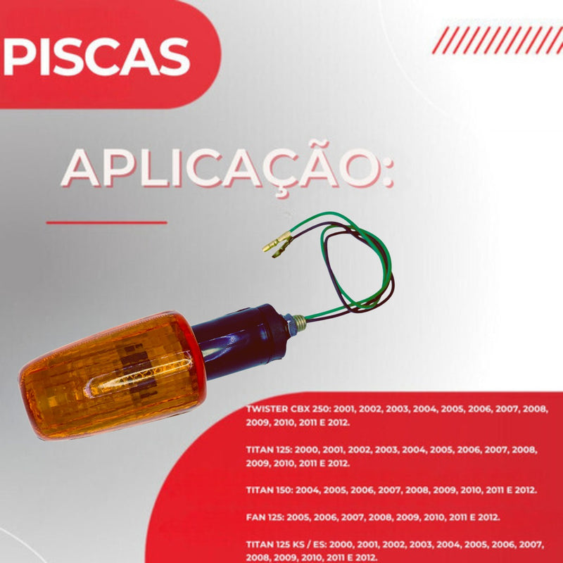4 Jogo De Seta Cg Fan 125 Ano 2005 A 2012 Com 4 Lâmpadas